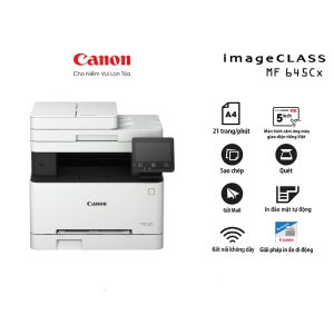 Máy in laser đa năng màu Canon MF645Cx (In đảo mặt | Copy | Scan đảo mặt | Fax 2 mặt | A4 | A5 | USB | LAN | WIFI)