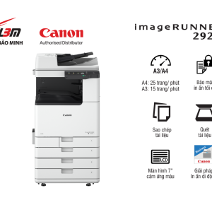 Máy photocopy Canon IR 2925I + Mực + Chân kê (A3/A4/ In/ Copy/ Scan/ Đảo mặt/ ADF/ USB/ LAN/ WIFI)