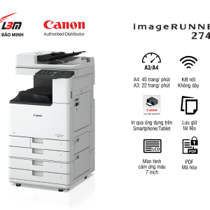 Máy photocopy Canon IR2745i + Mực + Chân kê (A3/A4/ In/ Copy/ Scan/ Đảo mặt/ ADF/ USB/ LAN/ WIFI)