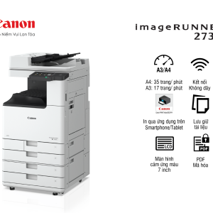 Máy photocopy Canon IR2735i + Mực + Chân kê (A3/A4/ In/ Copy/ Scan/ Đảo mặt/ ADF/ USB/ LAN/ WIFI)